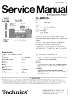 Technics - SLHD-505 - Service manual 
